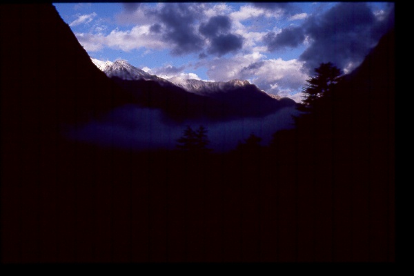 Dawn over the campsite