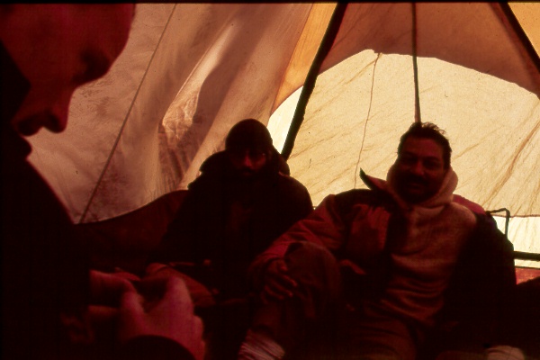 Who wants to venture out int the cold when its nice and warm inside the tent?